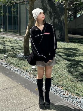 「FTW（エフティダブリュー）のアイテム（帽子）」を使った、ᴋᴀɴᴋᴀɴ🍒さん（レディース・153cm）の春コーディネート