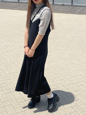 「PairPair（ペアペア）のアイテム（ワンピース/ドレス）」を使った、ᴋᴀɴᴋᴀɴ🍒さん（レディース・153cm）の春コーディネート