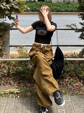 「epnok（エプノック）のアイテム（パンツ）」を使った、ᴋᴀɴᴋᴀɴ🍒さん（レディース・153cm）の夏コーディネート
