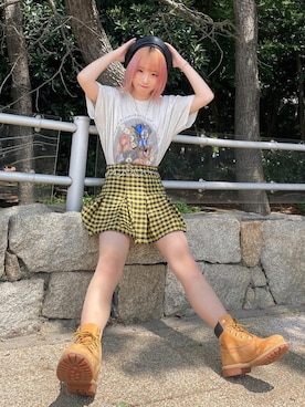 「H&M（エイチ・アンド・エム）のアイテム（スカート）」を使った、ᴋᴀɴᴋᴀɴ🍒さん（レディース・153cm）の夏コーディネート