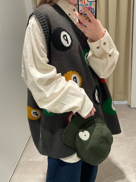 「Perushu（ペルーシュ）のアイテム（帽子）」を使った、ᴋᴀɴᴋᴀɴ🍒さん（レディース・153cm）の春コーディネート