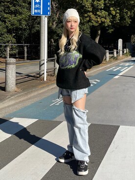 「FTW（エフティダブリュー）のアイテム（帽子）」を使った、ᴋᴀɴᴋᴀɴ🍒さん（レディース・153cm）の冬コーディネート
