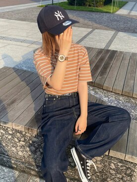 「Adoon plain（アドーンプレーン）のアイテム」を使った、ᴋᴀɴᴋᴀɴ🍒さん（レディース・153cm）の夏コーディネート