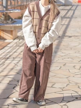 「アイテム（ベスト）」を使った、ᴋᴀɴᴋᴀɴ🍒さん（レディース・153cm）の冬コーディネート