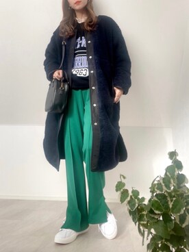 「FORK&SPOON」｜「アイテム（スラックス）」を使った、＊𝒂𝒎𝒆𝒍𝒊𝒆𝒆＊さん（レディース・158cm）の秋コーディネート