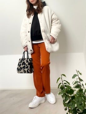 「GRL」｜「アイテム（ノーカラージャケット）」を使った、＊𝒂𝒎𝒆𝒍𝒊𝒆𝒆＊さん（レディース・158cm）の冬コーディネート