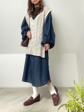 「ORiental TRaffic(ORiental TRaffic)」｜「アイテム（その他）」を使った、＊𝒂𝒎𝒆𝒍𝒊𝒆𝒆＊さん（レディース・158cm）の冬コーディネート