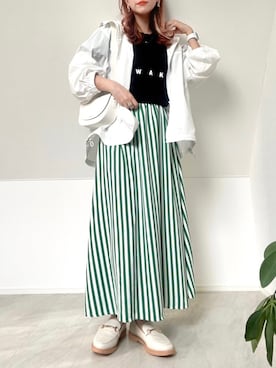 「Le temps riche（ルタンリッシュ）のアイテム（スカート）」を使った、＊𝒂𝒎𝒆𝒍𝒊𝒆𝒆＊さん（レディース・158cm）の春コーディネート