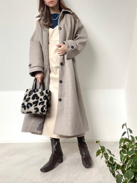 「GRL」｜「アイテム（ステンカラーコート）」を使った、＊𝒂𝒎𝒆𝒍𝒊𝒆𝒆＊さん（レディース・158cm）の秋コーディネート