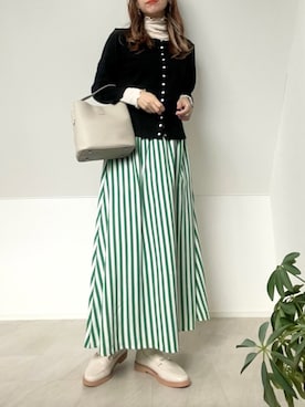 「Le temps riche（ルタンリッシュ）のアイテム（スカート）」を使った、＊𝒂𝒎𝒆𝒍𝒊𝒆𝒆＊さん（レディース・158cm）の春コーディネート