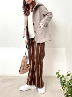 「La-gemme（ラジェム）のアイテム（その他アウター）」を使った、＊𝒂𝒎𝒆𝒍𝒊𝒆𝒆＊さん（レディース・158cm）の冬コーディネート