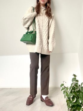 「ソックス」｜「アイテム（その他）」を使った、＊𝒂𝒎𝒆𝒍𝒊𝒆𝒆＊さん（レディース・158cm）の冬コーディネート