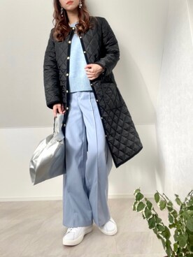 「URBAN RESEARCH ROSSO」｜「アイテム（ノーカラーコート）」を使った、＊𝒂𝒎𝒆𝒍𝒊𝒆𝒆＊さん（レディース・158cm）の冬コーディネート