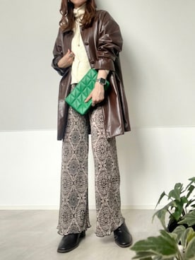 「AmbreNeige」｜「アイテム（ブルゾン）」を使った、＊𝒂𝒎𝒆𝒍𝒊𝒆𝒆＊さん（レディース・158cm）の秋コーディネート