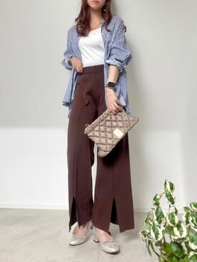 「CENE（セネ）の【CENE】セネ/ ビッククロスリング（リング）」を使った、＊𝒂𝒎𝒆𝒍𝒊𝒆𝒆＊さん（レディース・158cm）の夏コーディネート