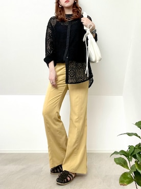 「4youstory（フォーユーストーリー）のアイテム」を使った、＊𝒂𝒎𝒆𝒍𝒊𝒆𝒆＊さん（レディース・158cm）の夏コーディネート