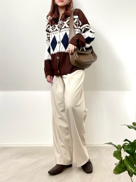 「GRL」｜「アイテム（スラックス）」を使った、＊𝒂𝒎𝒆𝒍𝒊𝒆𝒆＊さん（レディース・158cm）の冬コーディネート