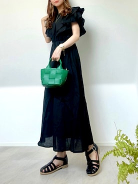 「ごきげんウィーク」｜「アイテム（チュニック）」を使った、＊𝒂𝒎𝒆𝒍𝒊𝒆𝒆＊さん（レディース・158cm）の春コーディネート