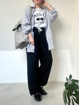 「AS KNOW AS plus（アズノゥアズプラス）のアイテム（パンツ）」を使った、＊𝒂𝒎𝒆𝒍𝒊𝒆𝒆＊さん（レディース・158cm）の春コーディネート