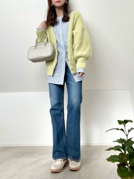 「ANGIE（アンジー）のアイテム（ローファー）」を使った、𝘼𝙢𝙚𝙡𝙞𝙚さん（レディース・158cm）の冬コーディネート