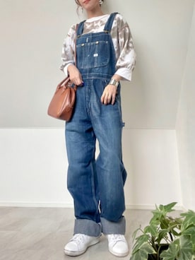 「AmbreNeige」｜「アイテム（サロペット/オーバーオール）」を使った、＊𝒂𝒎𝒆𝒍𝒊𝒆𝒆＊さん（レディース・158cm）の秋コーディネート
