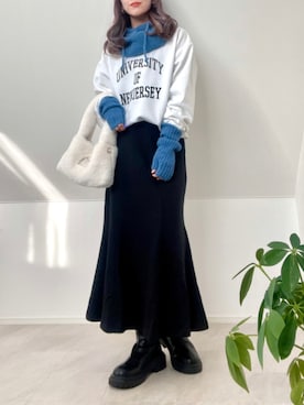 「Fizz（フィズ）のアイテム（スカート）」を使った、＊𝒂𝒎𝒆𝒍𝒊𝒆𝒆＊さん（レディース・158cm）の秋コーディネート