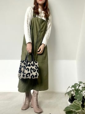 「CENE」｜「アイテム（サロペット/オーバーオール）」を使った、＊𝒂𝒎𝒆𝒍𝒊𝒆𝒆＊さん（レディース・158cm）の秋コーディネート