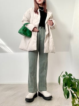 「GORGE（ゴージ）のアイテム（パンツ）」を使った、＊𝒂𝒎𝒆𝒍𝒊𝒆𝒆＊さん（レディース・158cm）の冬コーディネート