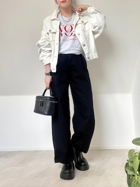 「AS KNOW AS plus（アズノゥアズプラス）のアイテム（パンツ）」を使った、＊𝒂𝒎𝒆𝒍𝒊𝒆𝒆＊さん（レディース・158cm）の春コーディネート