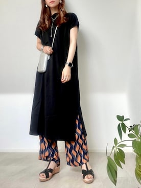 プリントイージーパンツを使った人気ファッションコーディネート - WEAR