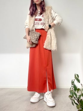 「AS KNOW AS plus（アズノゥアズプラス）のアイテム（スニーカー）」を使った、＊𝒂𝒎𝒆𝒍𝒊𝒆𝒆＊さん（レディース・158cm）の秋コーディネート
