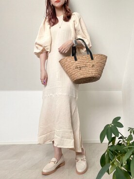 「カコバッグ」｜「アイテム（シューズ）」を使った、＊𝒂𝒎𝒆𝒍𝒊𝒆𝒆＊さん（レディース・158cm）の春コーディネート