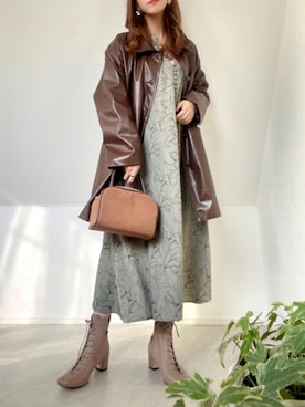 「AmbreNeige」｜「アイテム（ワンピース/ドレス）」を使った、＊𝒂𝒎𝒆𝒍𝒊𝒆𝒆＊さん（レディース・158cm）の秋コーディネート