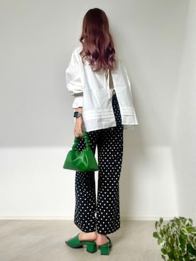 「ドットパンツ」｜＊𝒂𝒎𝒆𝒍𝒊𝒆𝒆＊さん（レディース・158cm）の夏コーディネート