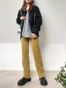 「alpha」｜「アイテム（その他）」を使った、＊𝒂𝒎𝒆𝒍𝒊𝒆𝒆＊さん（レディース・158cm）の秋コーディネート