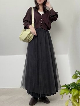 「アイテム（その他）」を使った、＊𝒂𝒎𝒆𝒍𝒊𝒆𝒆＊さん（レディース・158cm）の秋コーディネート