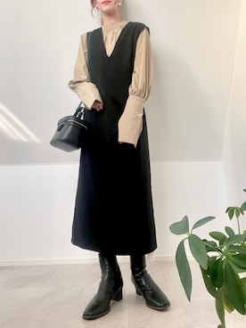 「ブラウスコーデ」｜「アイテム（その他）」を使った、＊𝒂𝒎𝒆𝒍𝒊𝒆𝒆＊さん（レディース・158cm）の冬コーディネート