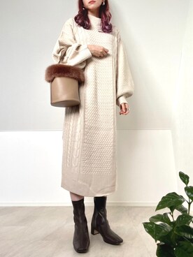 「Fizz（フィズ）のアイテム（ワンピース/ドレス）」を使った、＊𝒂𝒎𝒆𝒍𝒊𝒆𝒆＊さん（レディース・158cm）の秋コーディネート