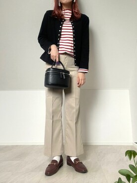 「アニエスベー」｜「アイテム（その他）」を使った、＊𝒂𝒎𝒆𝒍𝒊𝒆𝒆＊さん（レディース・158cm）の春コーディネート