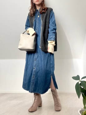 「CLEA（クレア）のアイテム（ハンドバッグ）」を使った、＊𝒂𝒎𝒆𝒍𝒊𝒆𝒆＊さん（レディース・158cm）の冬コーディネート