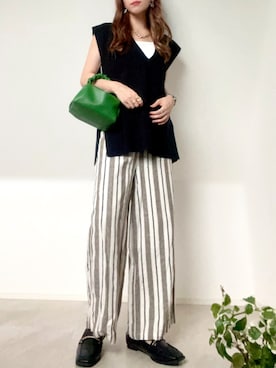 「CENE（セネ）の【CENE】セネ/ ビッククロスリング（リング）」を使った、＊𝒂𝒎𝒆𝒍𝒊𝒆𝒆＊さん（レディース・158cm）の夏コーディネート