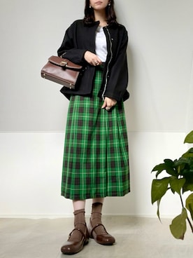 「アイテム（ノーカラージャケット）」を使った、＊𝒂𝒎𝒆𝒍𝒊𝒆𝒆＊さん（レディース・158cm）の秋コーディネート