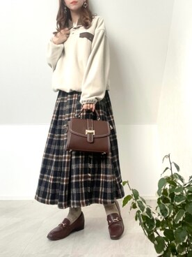 「ORiental TRaffic(ORiental TRaffic)」｜「アイテム（その他）」を使った、＊𝒂𝒎𝒆𝒍𝒊𝒆𝒆＊さん（レディース・158cm）の冬コーディネート