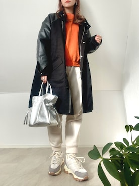 「GRL」｜「アイテム（スウェットパンツ）」を使った、＊𝒂𝒎𝒆𝒍𝒊𝒆𝒆＊さん（レディース・158cm）の冬コーディネート