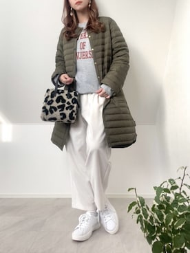 「Traditional Weatherwear」｜「アイテム（ダウンジャケット/コート）」を使った、＊𝒂𝒎𝒆𝒍𝒊𝒆𝒆＊さん（レディース・158cm）の冬コーディネート