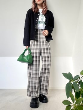 「アニエスベー」｜「アイテム（その他）」を使った、＊𝒂𝒎𝒆𝒍𝒊𝒆𝒆＊さん（レディース・158cm）の秋コーディネート