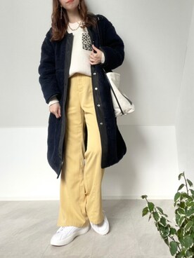 「FORK&SPOON」｜「アイテム（ノーカラージャケット）」を使った、＊𝒂𝒎𝒆𝒍𝒊𝒆𝒆＊さん（レディース・158cm）の秋コーディネート