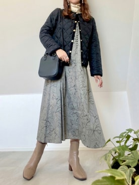 「AmbreNeige」｜「アイテム（ワンピース/ドレス）」を使った、＊𝒂𝒎𝒆𝒍𝒊𝒆𝒆＊さん（レディース・158cm）の秋コーディネート