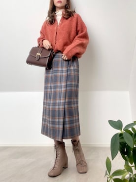 「NEUNA（ヌナ）のアイテム（ブーツ）」を使った、𝘼𝙢𝙚𝙡𝙞𝙚さん（レディース・158cm）の秋コーディネート
