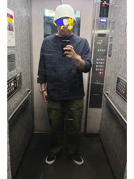 「WAIPER.inc（ワイパーインク）のアイテム」を使った、RRNPPさん（メンズ・175cm）の春コーディネート